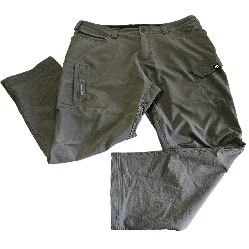 WERKPANT by TRUEWERK In Gray Men's Size 42x30 Pants Zipper Pockets Belt Loops